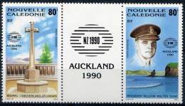 Nouvelle-Calédonie 1990 - 2e Guerre Mondial, Monument Sur Cimetière N-Zélandais - 2val Neufs // Mnh - Unused Stamps