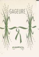 CARTE PARFUMEE CALENDRIER  ANCIENNE GAGEURE DE FORVIL - Antiguas (hasta 1960)