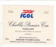 CHABLIS Premier Cru Vaillon ( Cuvée Spéciale IGOL ) - Bourgogne