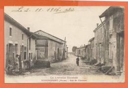 W010, Vavincourt, Rue De Clermont, Animée, 2238 , Circulée 1916 Sous Enveloppe - Vavincourt