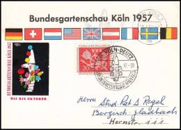 Germany BDR 1957, Card " Garden Show" - Briefe U. Dokumente