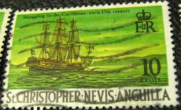 St Christopher Nevis And Anguilla 1970 Smuggling On The Caribbean 10c - Used - St.Christopher-Nevis & Anguilla (...-1980)