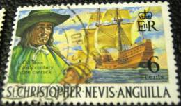 St Christopher Nevis And Anguilla 1970 L'Ollonois & 16th Century Pirate Carrack 6c - Used - St.Christopher, Nevis En Anguilla (...-1980)