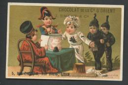 Chocolat De La Cie D'Orient, Chromo Dorée Thème Enfants, Gelée De Groseilles, Ramoneurs, Lith. Testu & Massin - Autres & Non Classés