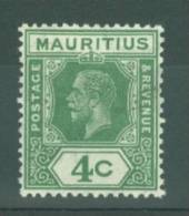 Mauritius: 1921/34   KGV    SG226c     4c   Green    MH - Mauritius (...-1967)