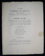 Chemins De Fer Concession Du Chemin De Fer De DAKAR à SAINT-LOUIS ( Sénégal) Cloué  1881 Projet De Loi - Bahnwesen & Tramways