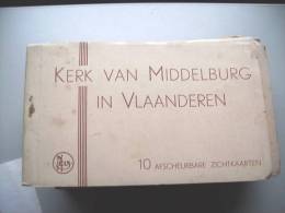 België BelgiqueMiddelburg Oost Vl.  Kerk Boekje Carnet Détachables 10 Cartes Postales Map Booklet Album Old - Andere & Zonder Classificatie