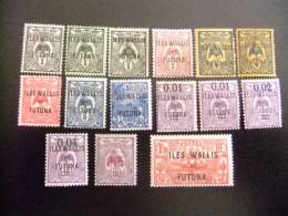 WALLIS ET FUTUNA  AÑO  1920 LOTE SELLOS  Yvert Nº 1 + 2 +3 + 5 + 18 + 24 + 26 + 27 + 28 + 29 + 42 * (*) - Neufs