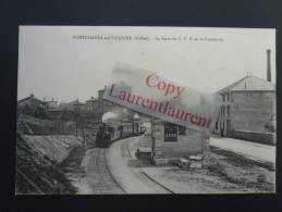 PONTCHARRA SUR TURDINE _ La Gare, Train  1926 - Pontcharra-sur-Turdine