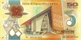 PAPUA NEW GUINEA 50 KINA BIRD BUILDING FRONT & MAN BACK DATED 2008 POLYMER LAST ISSUE UNC READ DESCRIPTION !! - Papoea-Nieuw-Guinea