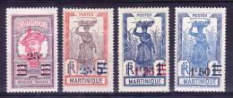MARTINIQUE N°111 - 113 - 115 - 116  Neufs Charniere - Unused Stamps