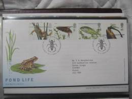 Great Britain 2001 Pond Life  Fdc - 2001-2010 Dezimalausgaben