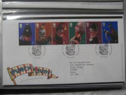 Great Britain 2001 Punch And Judy  Fdc - 2001-2010 Decimal Issues