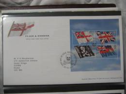 Great Britain 2001 Flags And Ensigns Minisheet Fdc - 2001-2010. Decimale Uitgaven