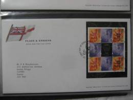 Great Britain 2001 Flags And Ensigns Booklet Pane Fdc - 2001-10 Ediciones Decimales