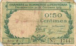 Billet Réf 267. Chambre De Commerce De Perpignan - 50 Centimes - Chambre De Commerce