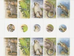 Australia 2009 Species At Risk Gutter Strip MNH - Hojas, Bloques & Múltiples