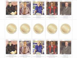 Australia 2012 Nobel Price Winners Gutter Strip MNH - Fogli Completi