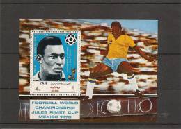 Coupe Du Monde Au Mexique-1970 -Pelé ( BF 124 Xxx -MNH- De La République Du Yémen) - 1970 – Mexico