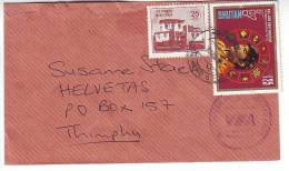 Bhutan Letter To Thimphu SG.279 Good Luck Signs Stamp And Board Cancel NEW ZEALAND BHUTAN PROGRAMME - Bhutan