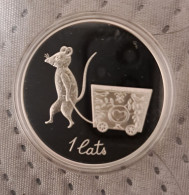 Latvia 2013 SILVER COIN 1 Lats Baby Cradle + Mouse + Bird Proof - Lettland