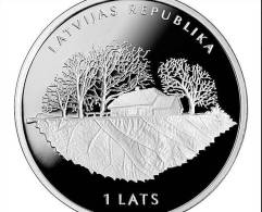 Latvia 2013 SILVER COIN 1 Lats Blaumanis Writer,countryside In An Old Building  Proof - Lettland