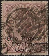 CEYLON 1885 1r12 On 2r50 Dull Rose SG 176 U NF66 - Ceylan (...-1947)