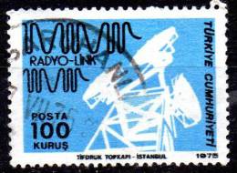 TURKEY 1975 Posts And Telecommunications.- Radio Link 100k. - Black And Blue FU - Oblitérés