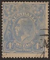 AUSTRALIA 1918 4d KGV VFU SG 65b TG231 - Used Stamps