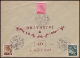 Czechoslovakia 1945, Cover With Railway Postmark - Brieven En Documenten