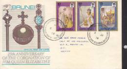Y) 1978 BRUNEI, 25 TH  ANNIVERSARY OF THE CORONATION OF H.M.  QUEEN ELIZABETH II, THE MOMENT OF CROWNING, THE QUEEN  REG - Brunei (1984-...)