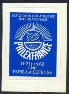 PHILEX FRANCE - PHILATELIE  / 1982 VIGNETTE AUTO ADHESIVE (ref T1005) - Esposizioni Filateliche