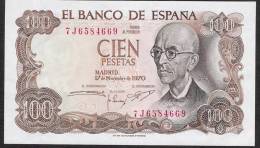 SPAIN   P152  100 PESETAS   1970 Serie 7J     UNC. - 100 Peseten