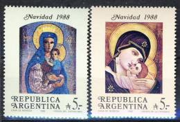 #Argentina 1988. Christmas. Paintings. Peintures. Gemälde. Michel 1951-52. MNH(**) - Unused Stamps