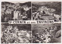 CPSM CANTAL 15  ST CERNIN Et Ses ENVIRONS Multi-vues - Autres & Non Classés