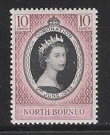 BORNEO DEL NORD-1953 - VALORE NUOVO STL DA 10 C. COMMEMORATIVO DELLA INCORONAZIONE DI ELISABETTA II° - IN OTTIME CONDIZ. - North Borneo (...-1963)