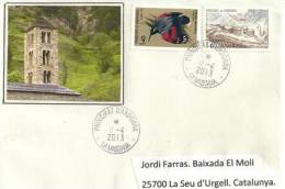 Belle Lettre De La Poste Locale De La Massana, Adressée En Catalogne (t-p Oiseau Tichodrome échelette ) Andorra. - Briefe U. Dokumente