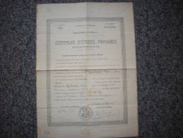 Académie De Nancy Diplôme Certificat D'Etudes Primaires 1940 - Diplome Und Schulzeugnisse