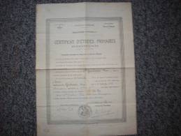 Académie De Nancy Diplôme Certificat D'Etudes Primaires 1940 - Diploma's En Schoolrapporten