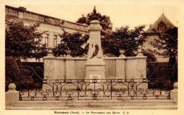 CPA - RAISMES - LE MONUMENT AUX MORTS - G. R. - G. REANT - Raismes