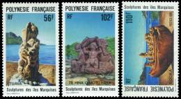Polynésie 1991 - Sculptures Des Iles Marquises - 3val Neuf // Mnh - Unused Stamps