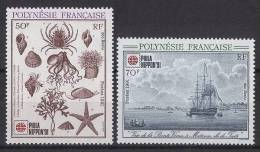 Polynésie 1991 - Faune Et Flore Sous-marine, Bateau - 2val Neuf // Mnh - Ungebraucht