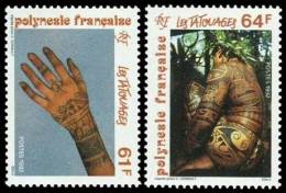 Polynésie 1992 - Tatouages - 2val Neuf // Mnh - Unused Stamps