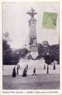 CPA BELLE FRANCE PARIS 20 Arrondissement Petit Journal Monument Gambetta Animée Timbre Sage Vert - Distrito: 20