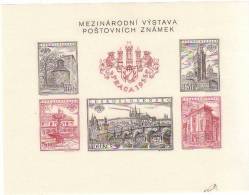 CECOSLOVACCHIA CESKOSLOVENSKO 1955 PRAGA ESPOSIZIONE FILATELICA - BF INTEGRO - Blocs-feuillets