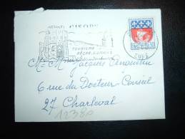 LETTRE MIGNONNETTE TP BLASON DE PARIS 0,30F OBL.MEC. 25-1-1968 GISORS(27 EURE) - 1941-66 Coat Of Arms And Heraldry