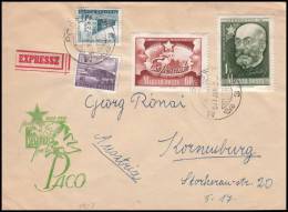 Hungary 1957, Express Cover To Austria - Brieven En Documenten