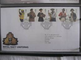 Great Britain 2009 Royal Navy Uniforms Fdc - 2001-2010 Decimal Issues