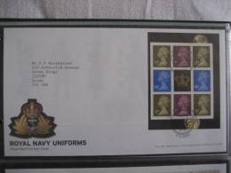 Great Britain 2009 Royal Navy Uniforms Booklet Pane Fdc - 2001-2010 Em. Décimales