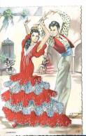 SPANISH SILK COSTUME 1950s RED - Non Classés